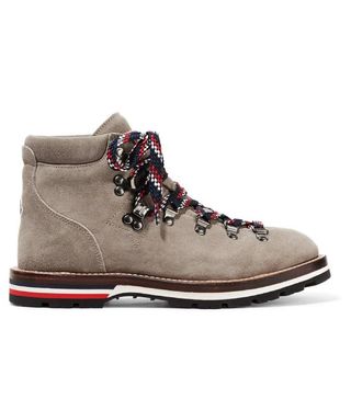 Moncler + Blanche Suede Ankle Boots