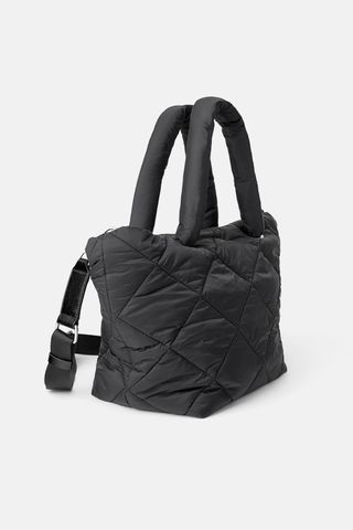 Zara + Quilted Shopper Bag