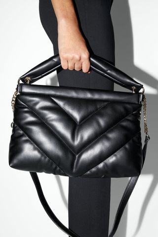 Zara + Quilted Maxi Crossbody Bag
