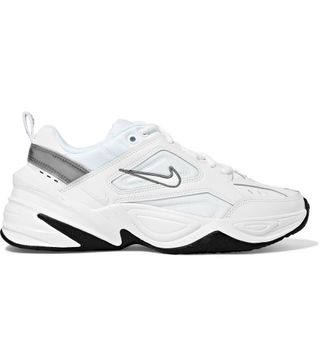 Nike + M2K Tekno Leather and Mesh Sneakers