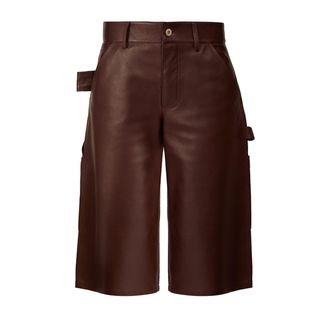 Bottega Veneta + Knee-Length Leather Shorts