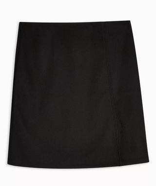 Topshop + Black Ribbed Jersey Mini Skirt