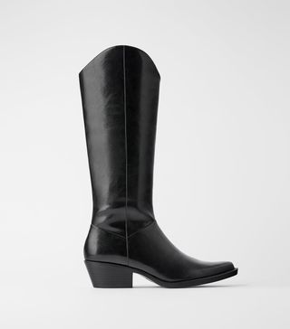 Zara + Heeled Cowboy Boots