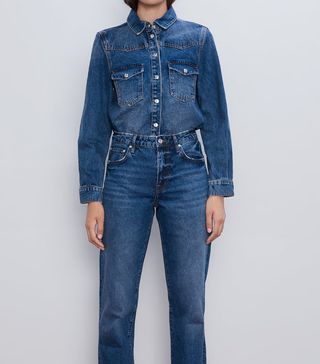 Zara + Denim Overshirt