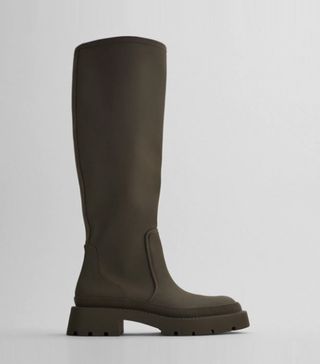 Zara + Flat Rain Boots