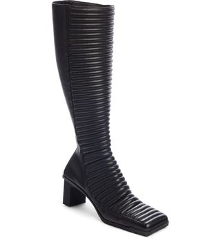 Balenciaga + Channel Quilted Knee High Boots