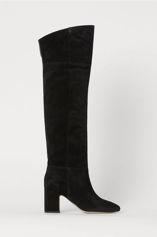 H&M + Suede Knee-High Boots