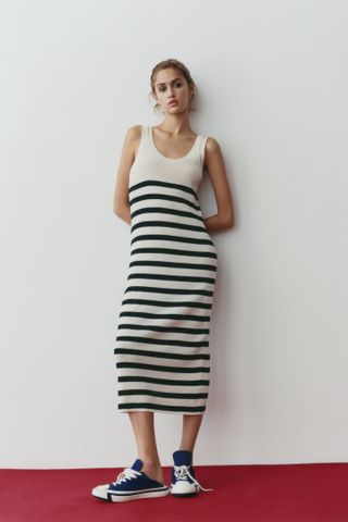 Zara + Stripe Midi Dress