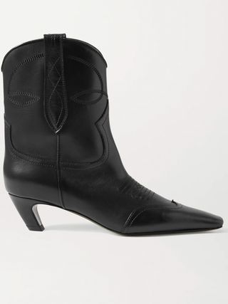 Khaite + Dallas leather ankle boots