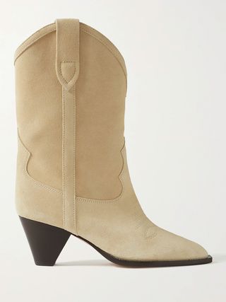 Isabel Marant + Luliette embroidered suede ankle boots