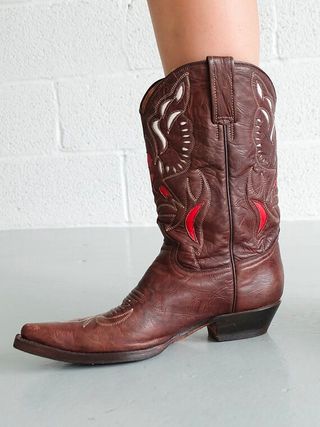 Vintage + 00s Does 70s 'Buffalo' Brown Cowboy Boots