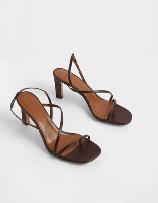 Charles & Keith + Asymmetric Stap Open Toe Sandals