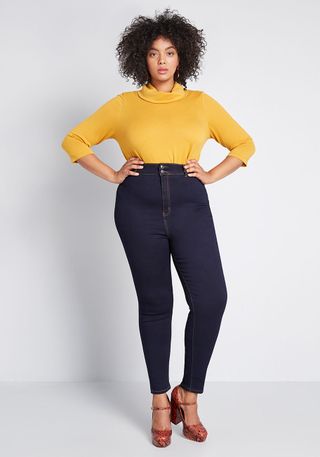 ModCloth + On a Roller Derby Skinny Jeans