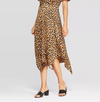 Who What Wear x Target + Mid-Rise Scarf Hem Midi Skirt