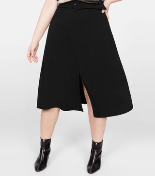 Mango + Belt Midi Skirt