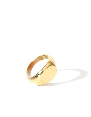 The Little Market + Round Brass Signet Ring