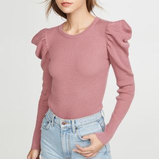 Splendid + Allston Puff-Sleeve Sweater
