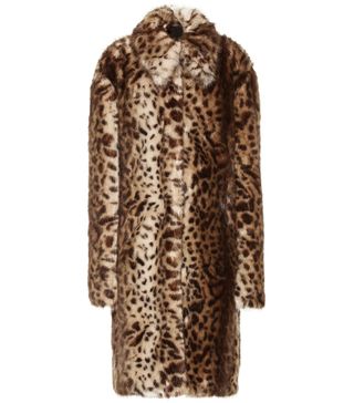 Rokh + Leopard Print Faux-Fur Coat