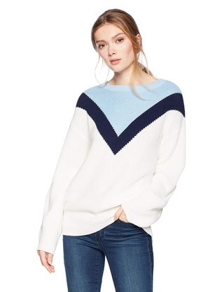 Cable Stitch + Geometric Colorblock Sweater