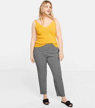Mango + Check Pattern Pants