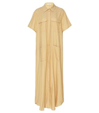 Matin + Striped Long Cotton-Blend Shirt Dress