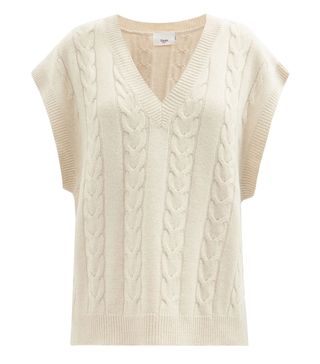 The Frankie Shop + Jules Wool-Blend Cable-Knit Sleeveless Sweater