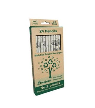 Tree Smart + Recycled Newspaper Pencils, Set of 24