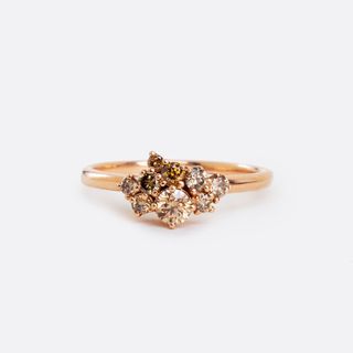 Carla Maxine + Rose Gold Cognac Diamond Ring