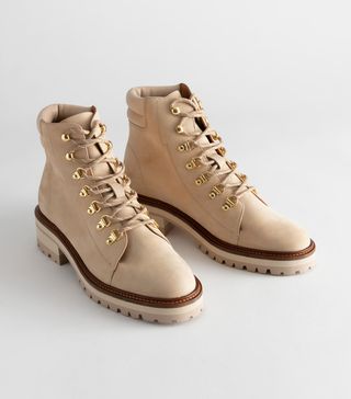 & Other Stories + Chunky Suede Hiking Boots