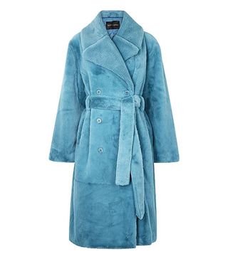 Stine Goya + Happy Blue Faux Fur Coat