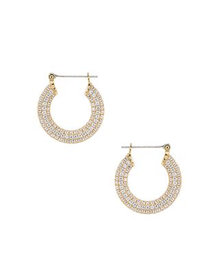 Luv AJ + The Pave Baby Amalfi Hoops in Gold