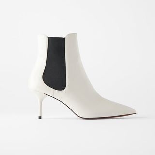 Zara + Mid-Height Heeled Ankle Boots