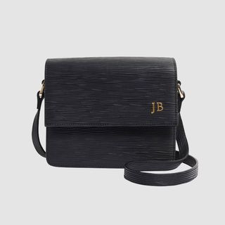The Daily Edited + Black Textured Cross Body Bag