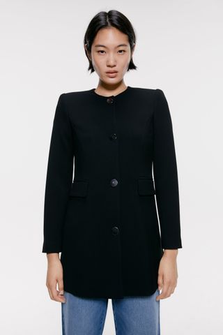 Zara + Buttoned Shirt Dress