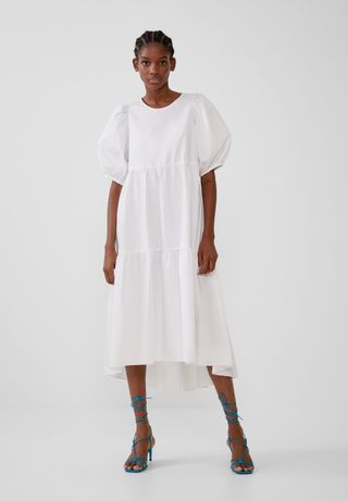 Zara + Asymmetrical Poplin Dress