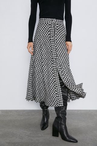 Zara + Houndstooth Skirt