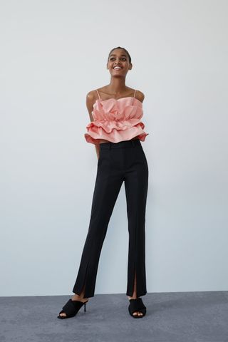 Zara + Pants With Front Slits