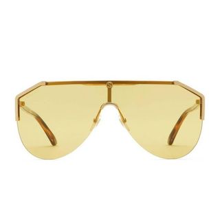 Gucci + Yellow Lens Mask Sunglasses