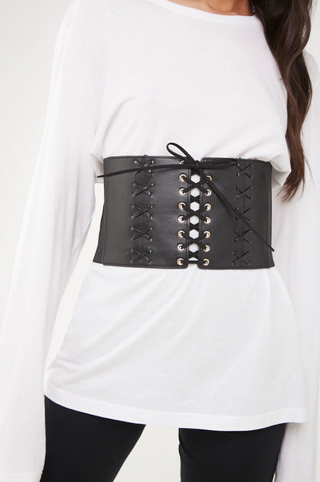 Forever 21 + Lace-Up Corset Waist Belt