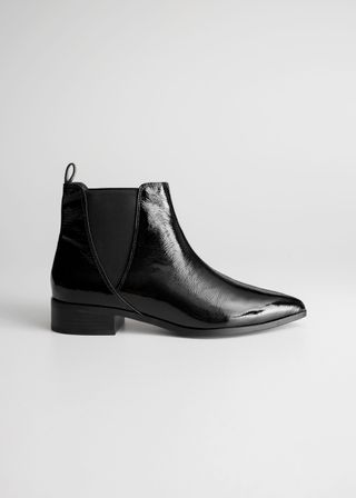 & Other Stories + Patent Leather Chelsea Boots