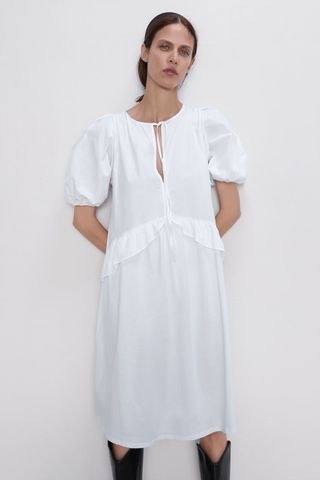 Zara + Ruffled Dress