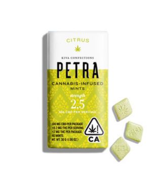 Kiva Confections + Petra Mints in Citrus CBD