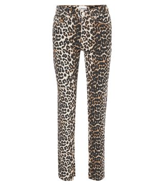 Ganni + Leopard-Print Jeans