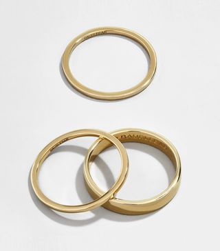 Baublebar + Tris 18K Gold Vermeil Stacking Ring Set