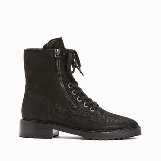 Paige + Marline Boot - Black Distressed Suede