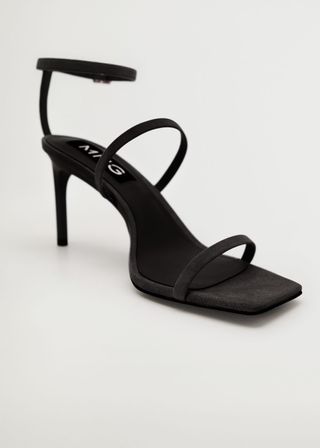 Mango + Straps Heel Leather Sandals