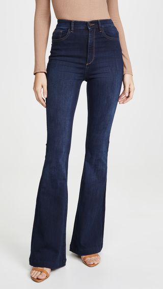 DL1969 + Rachel High Rise Flare Jeans