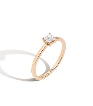 AUrate New York + Large Diamond Solitaire Ring