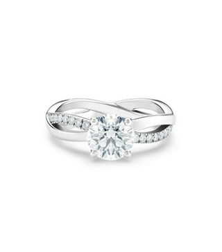 DeBeers + Infinity Round Brilliant Diamond Ring