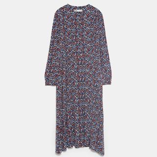 Zara + Floral Midi Dress